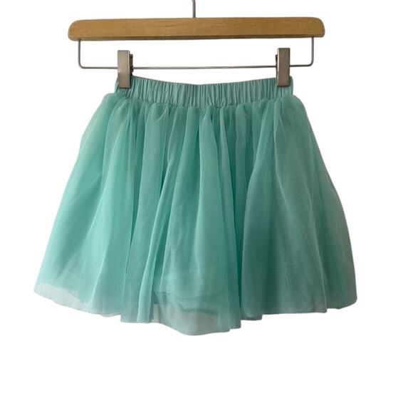 Hanna Andersson Aqua Tulle Skirt Girl's Size 5 - Picture 1 of 4